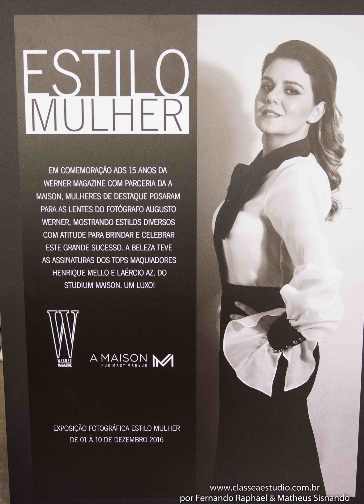 Exposição fotografica da revista Werner no shopping Rio Mar