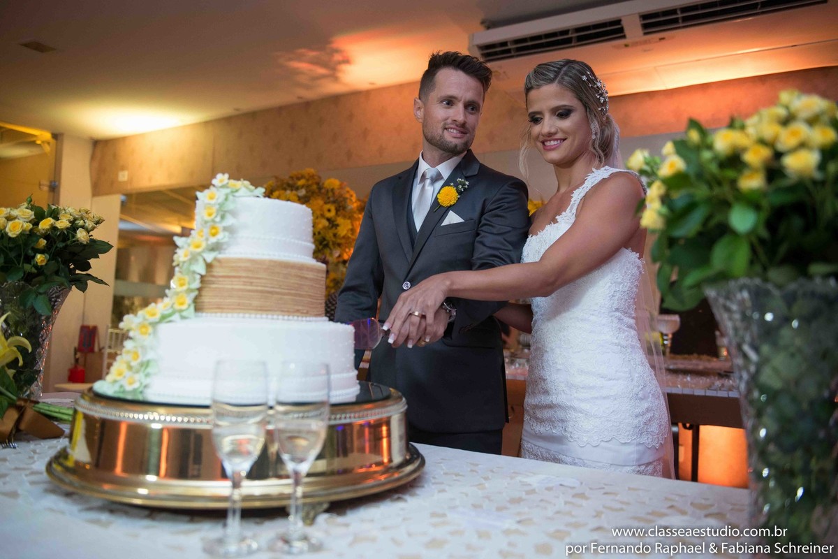 o bolo de casamento