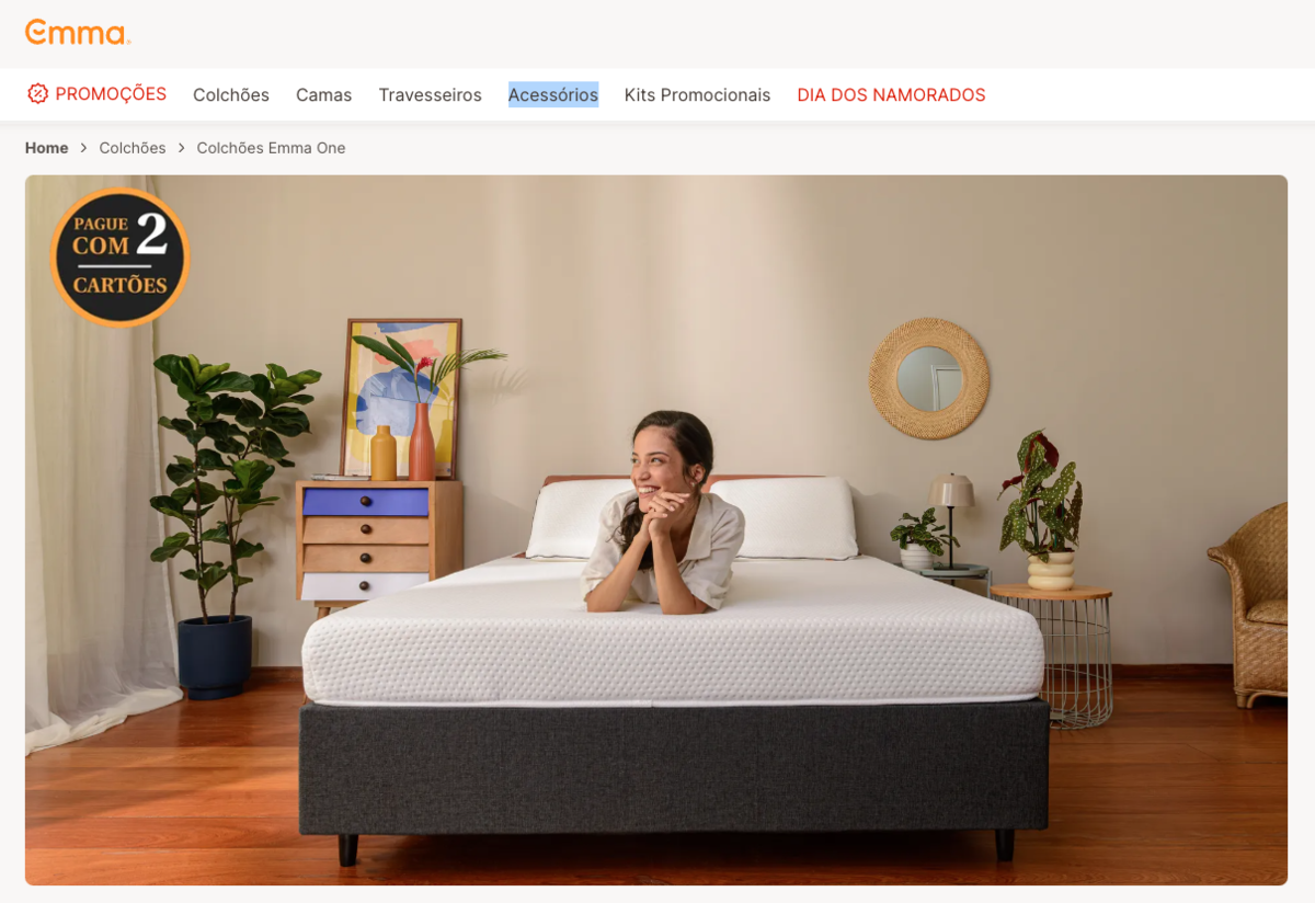 Fotos publicitárias para Emma Colchões