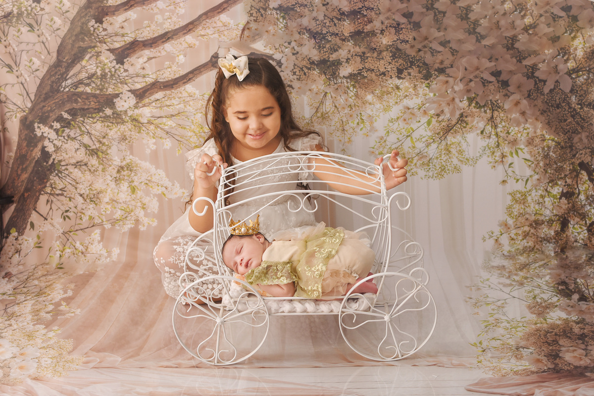 Carruagem e irmãzinha 