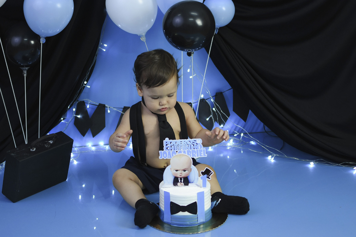 João Gabriel e o seu bolo