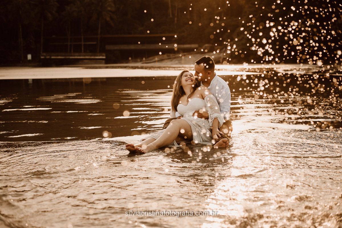 Ensaio de Casal na praia de Iporanga/Guarujá