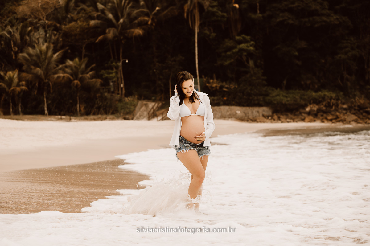 Ensaio de Grávida na Praia