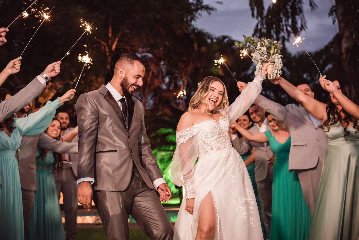 casamento com sparkles