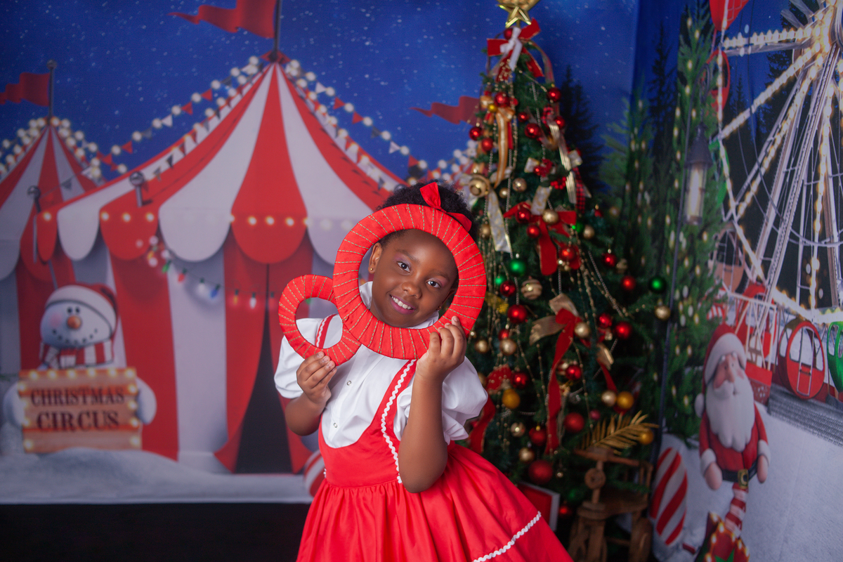 Sessão de fotos do Natal Circense 2022 no Bairro de Campo Grande -RJ 