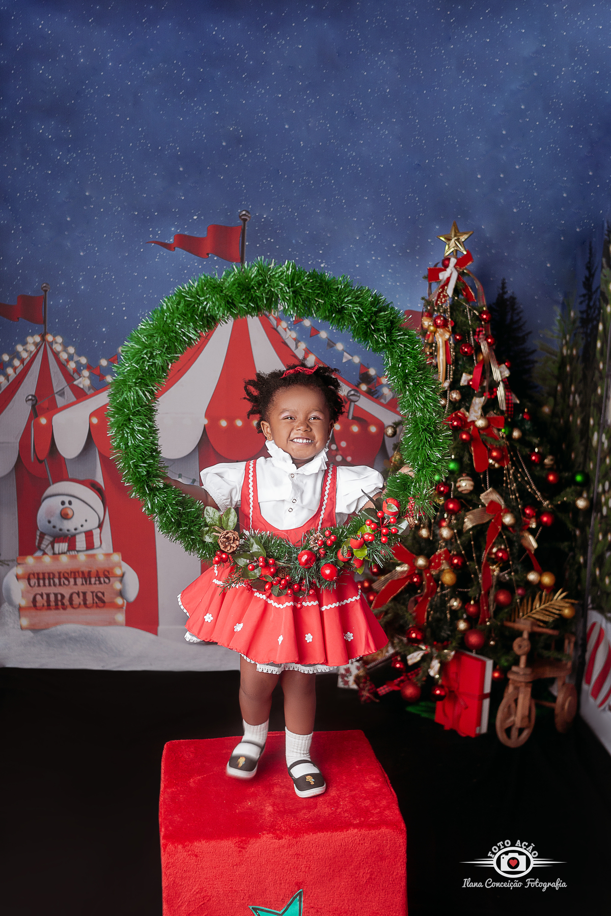 Sessão de fotos do Natal Circense 2022 no Bairro de Campo Grande -RJ 