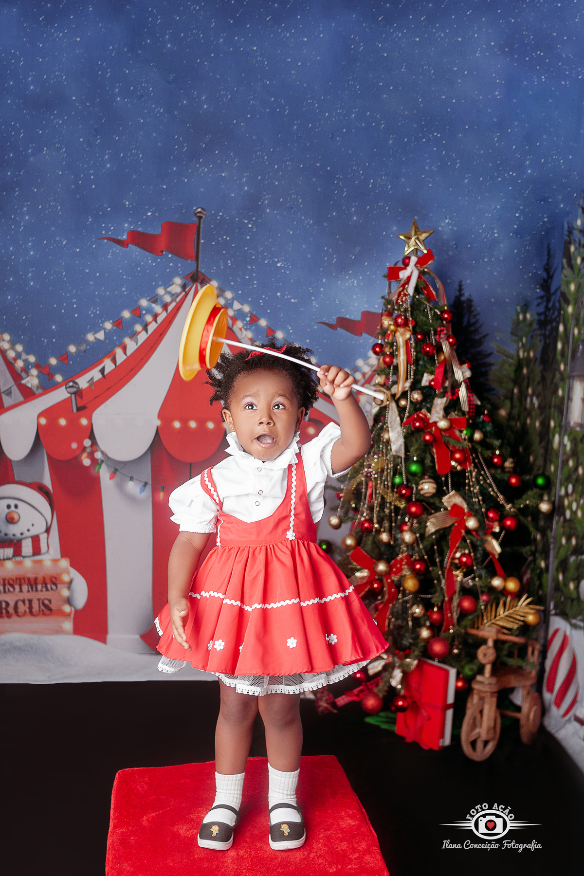 Sessão de fotos do Natal Circense 2022 no Bairro de Campo Grande -RJ 