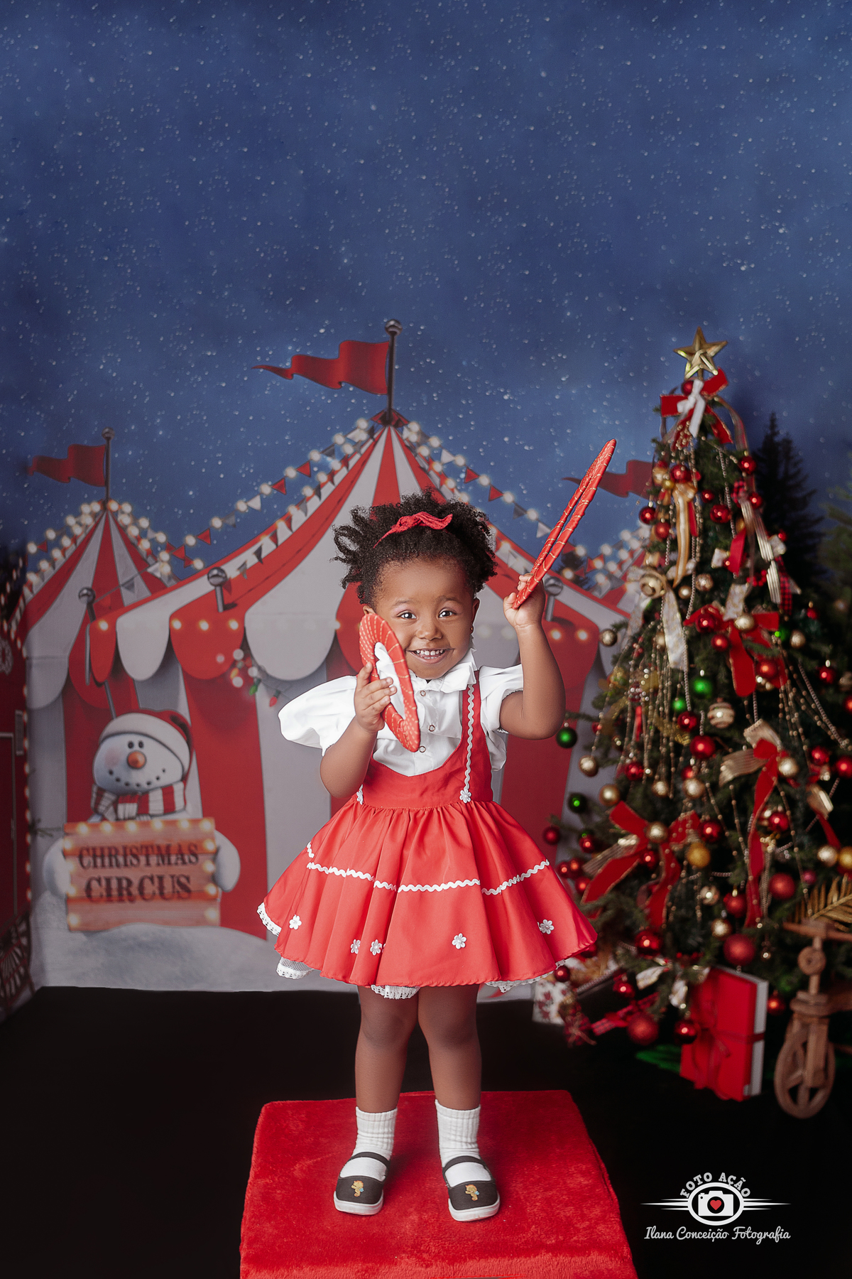 Sessão de fotos do Natal Circense 2022 no Bairro de Campo Grande -RJ 