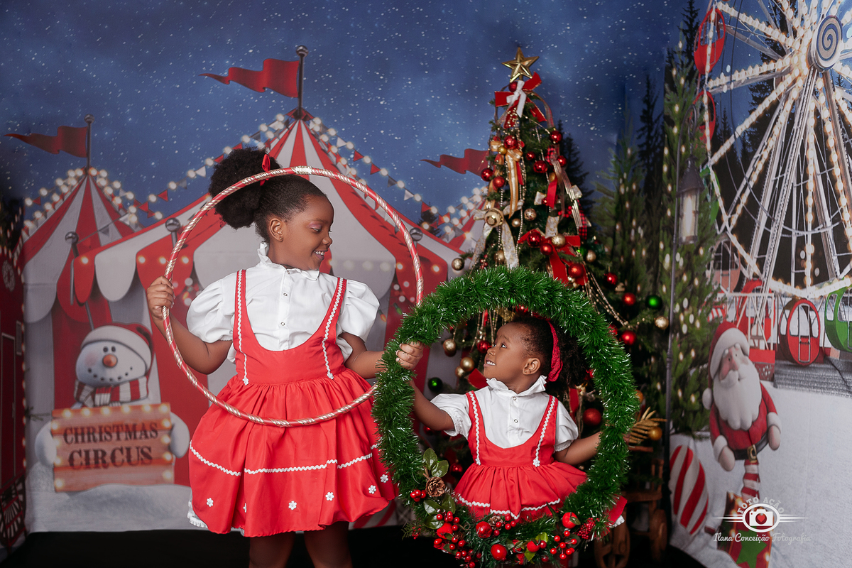 Sessão de fotos do Natal Circense 2022 no Bairro de Campo Grande -RJ 