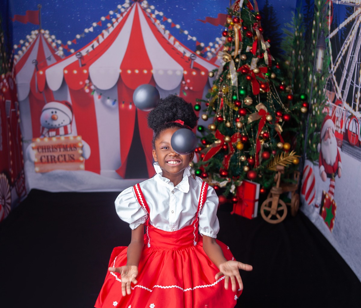 Sessão de fotos do Natal Circense 2022 no Bairro de Campo Grande -RJ 