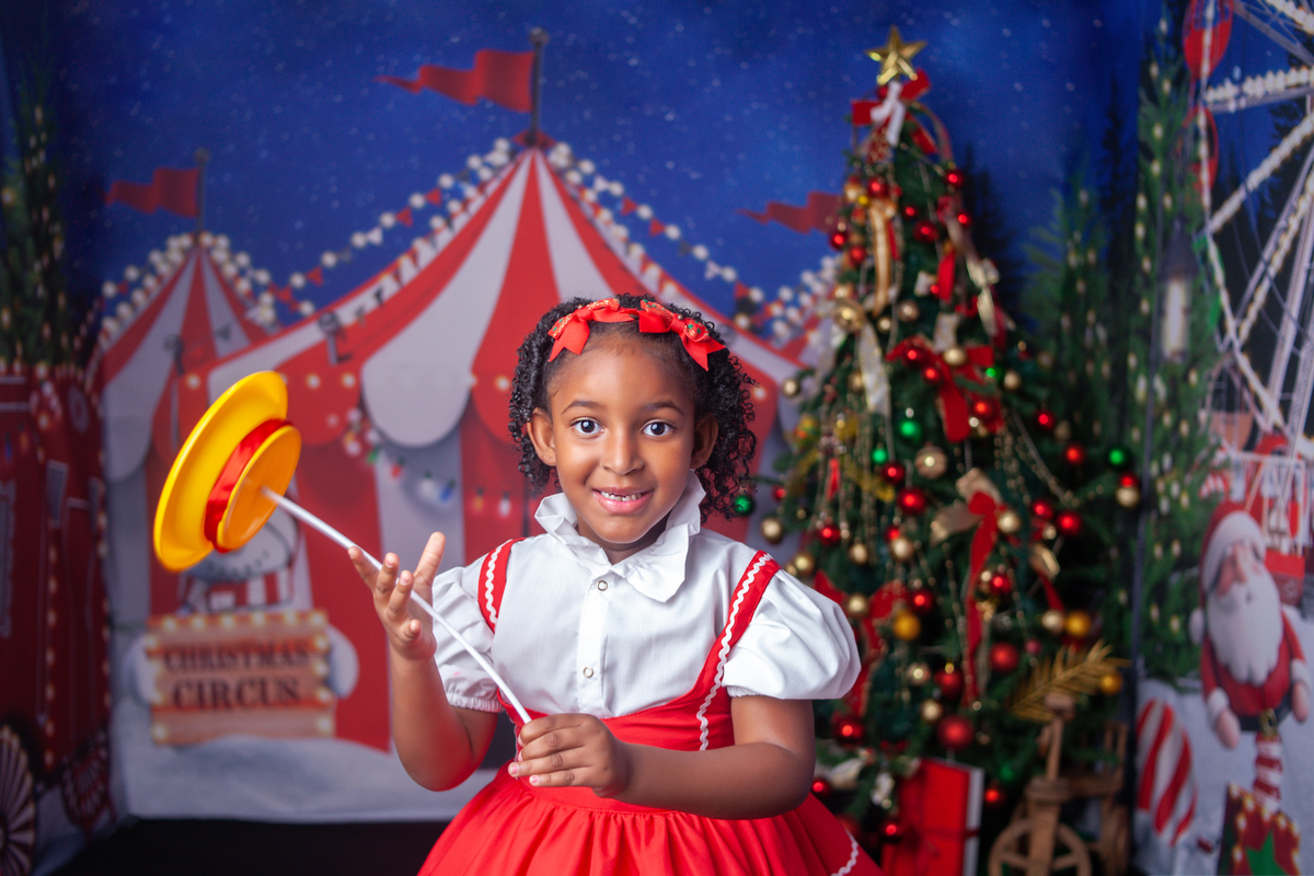 Sessão de fotos do Natal Circense 2022 no Bairro de Campo Grande -RJ 