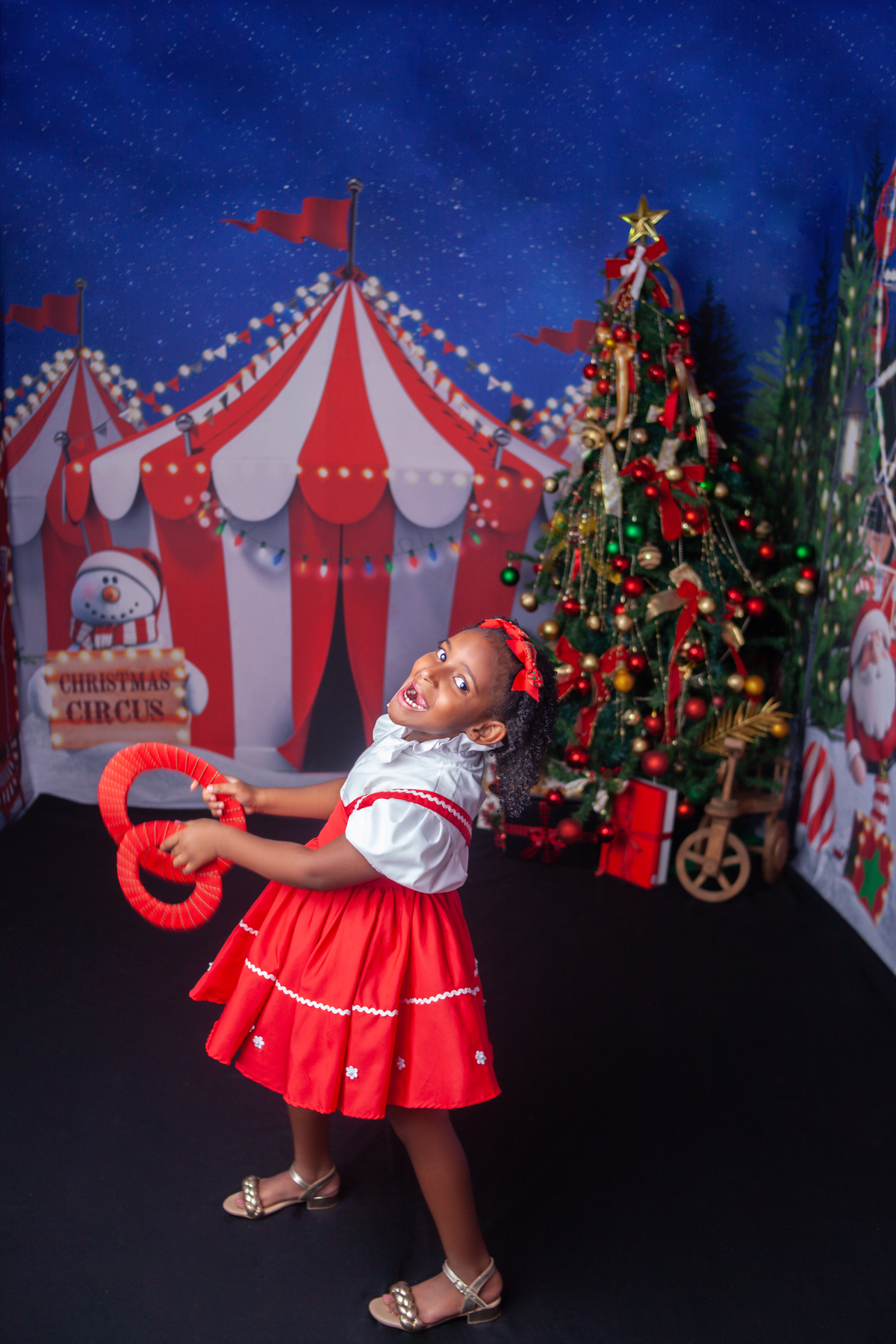 Sessão de fotos do Natal Circense 2022 no Bairro de Campo Grande -RJ 