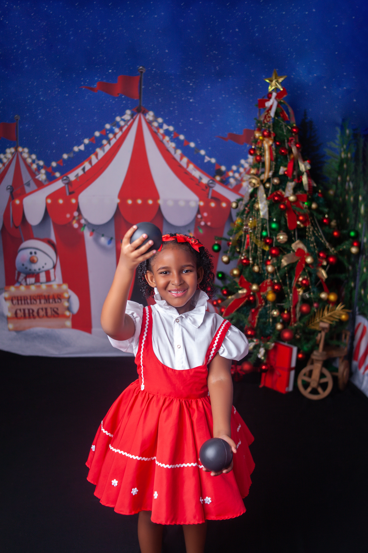 Sessão de fotos do Natal Circense 2022 no Bairro de Campo Grande -RJ 