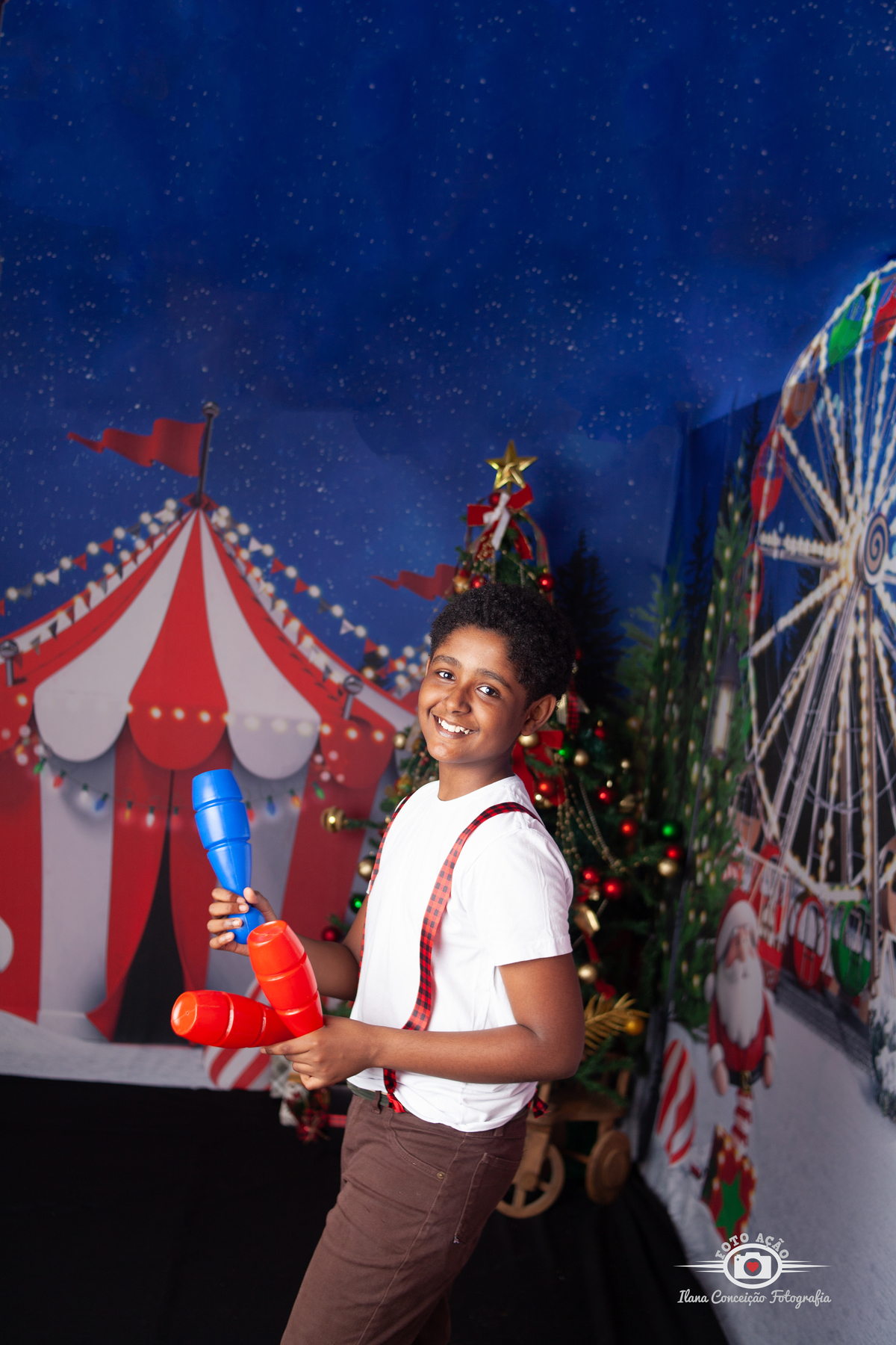Sessão de fotos do Natal Circense 2022 no Bairro de Campo Grande -RJ 
