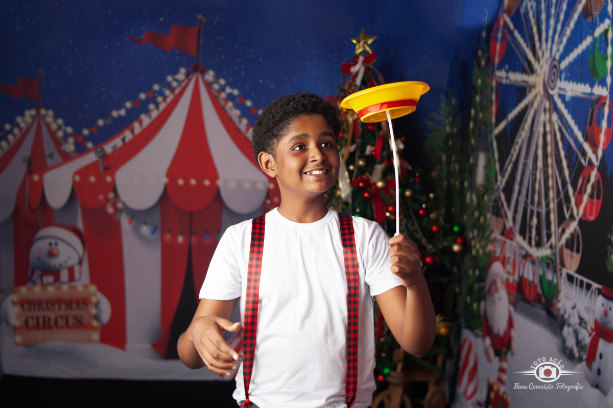Sessão de fotos do Natal Circense 2022 no Bairro de Campo Grande -RJ 
