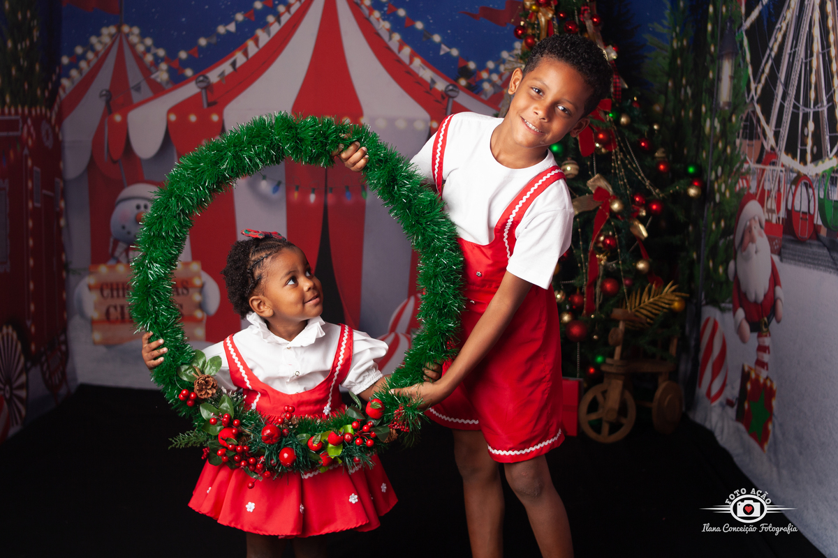 Sessão de fotos do Natal Circense 2022 no Bairro de Campo Grande -RJ 