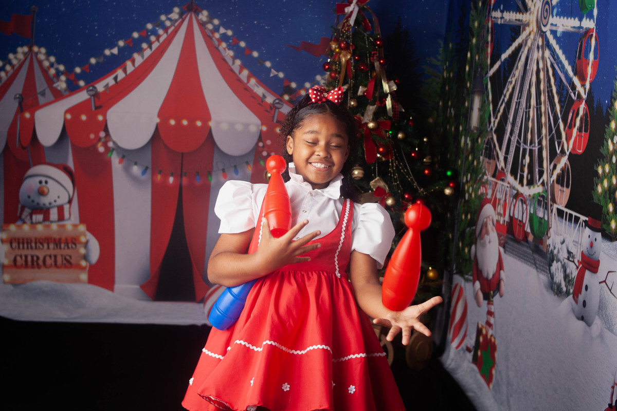 Sessão de fotos do Natal Circense 2022 no Bairro de Campo Grande -RJ 