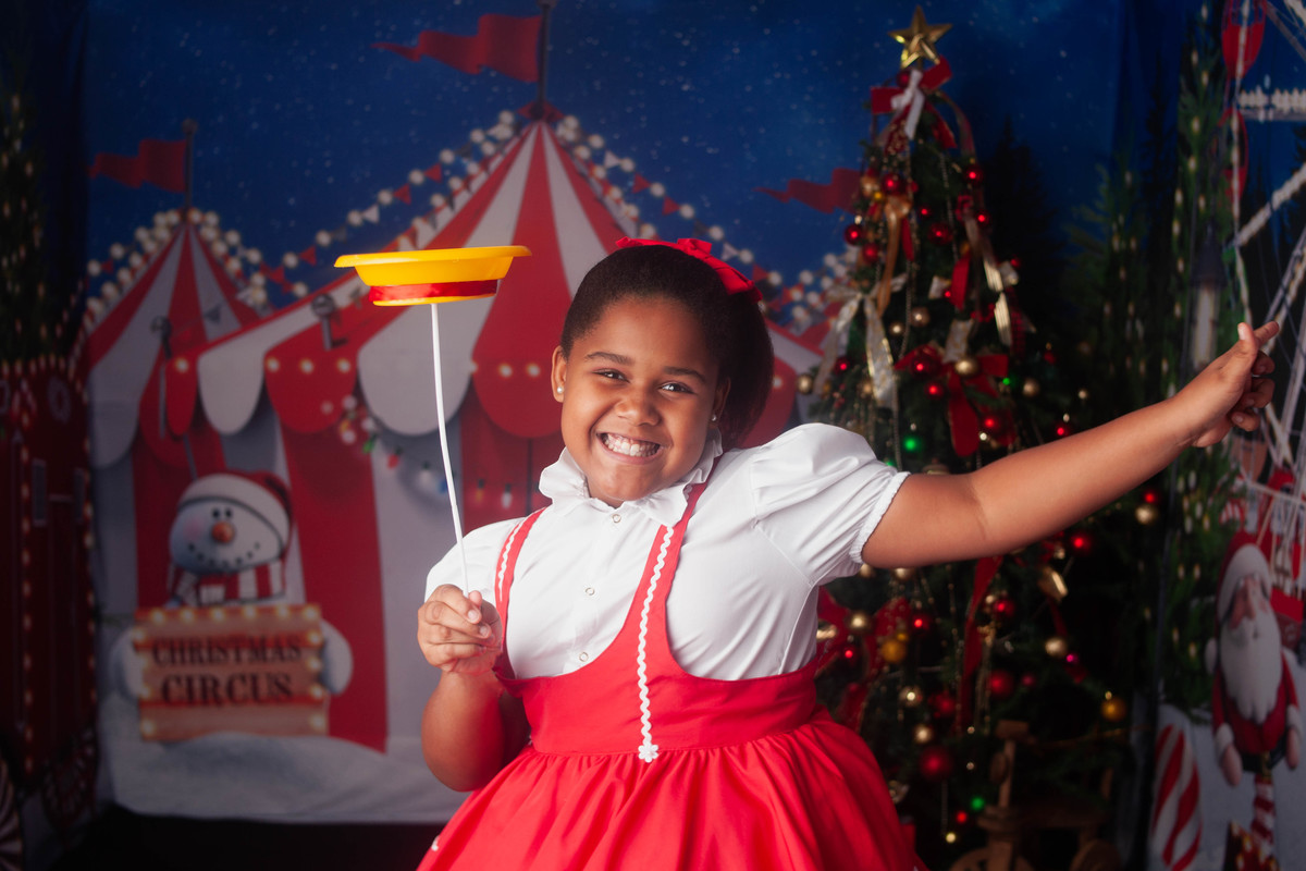 Sessão de fotos do Natal Circense 2022 no Bairro de Campo Grande -RJ 