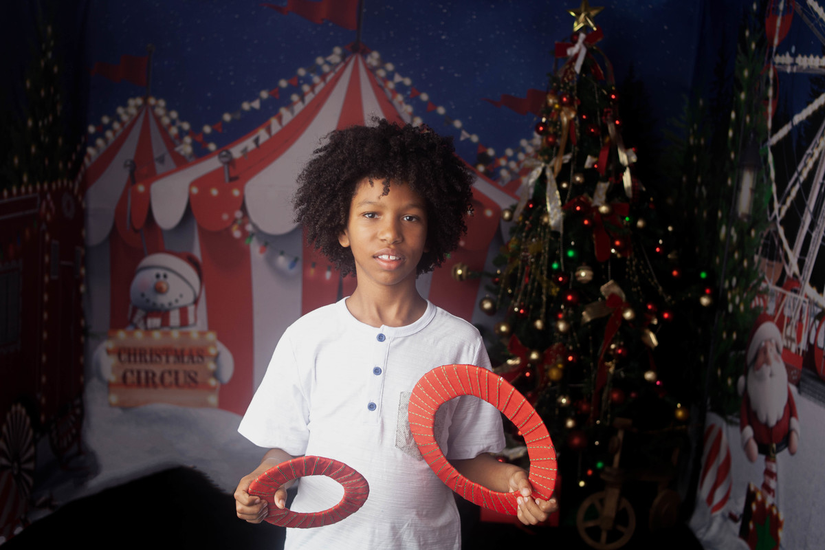 Sessão de fotos do Natal Circense 2022 no Bairro de Campo Grande -RJ 