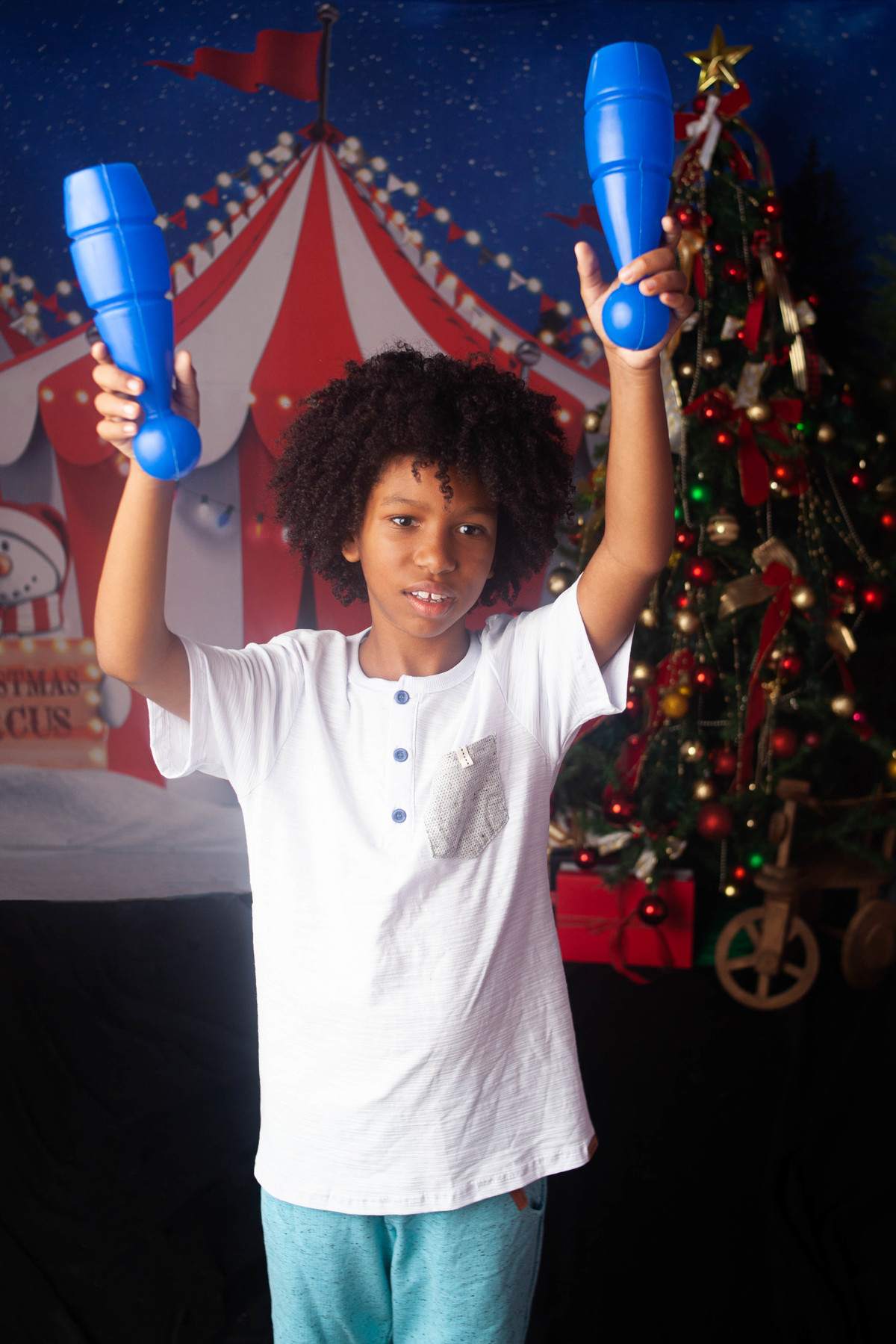 Sessão de fotos do Natal Circense 2022 no Bairro de Campo Grande -RJ 