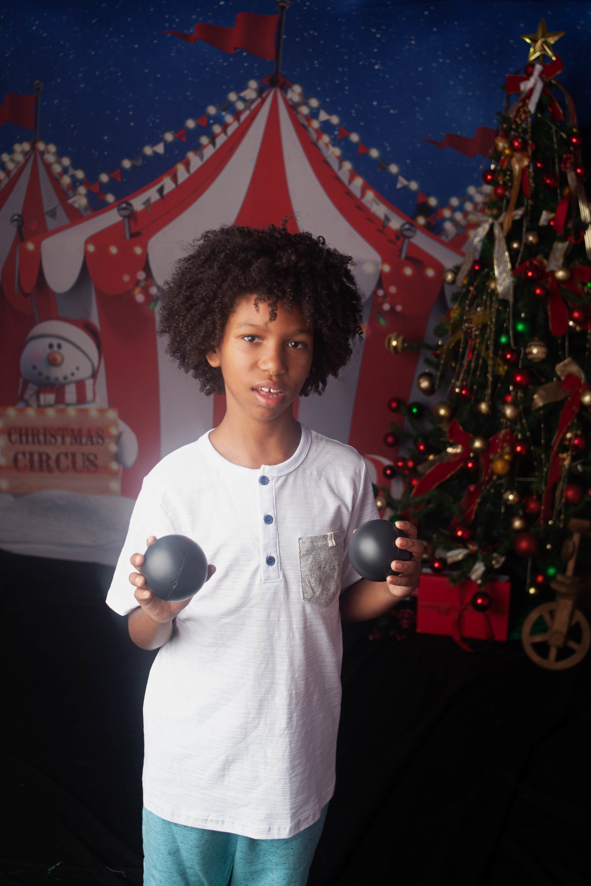 Sessão de fotos do Natal Circense 2022 no Bairro de Campo Grande -RJ 