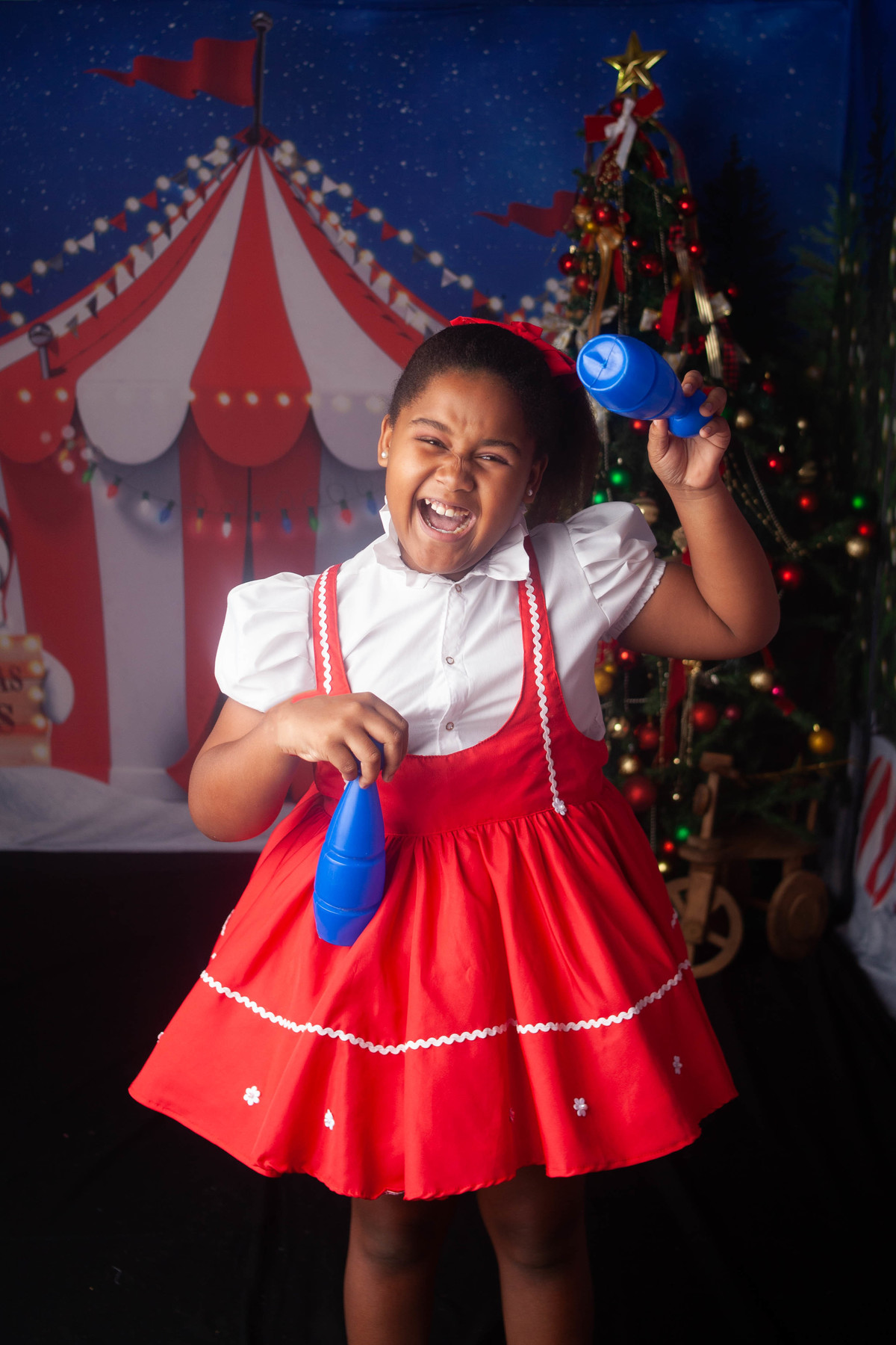 Sessão de fotos do Natal Circense 2022 no Bairro de Campo Grande -RJ 