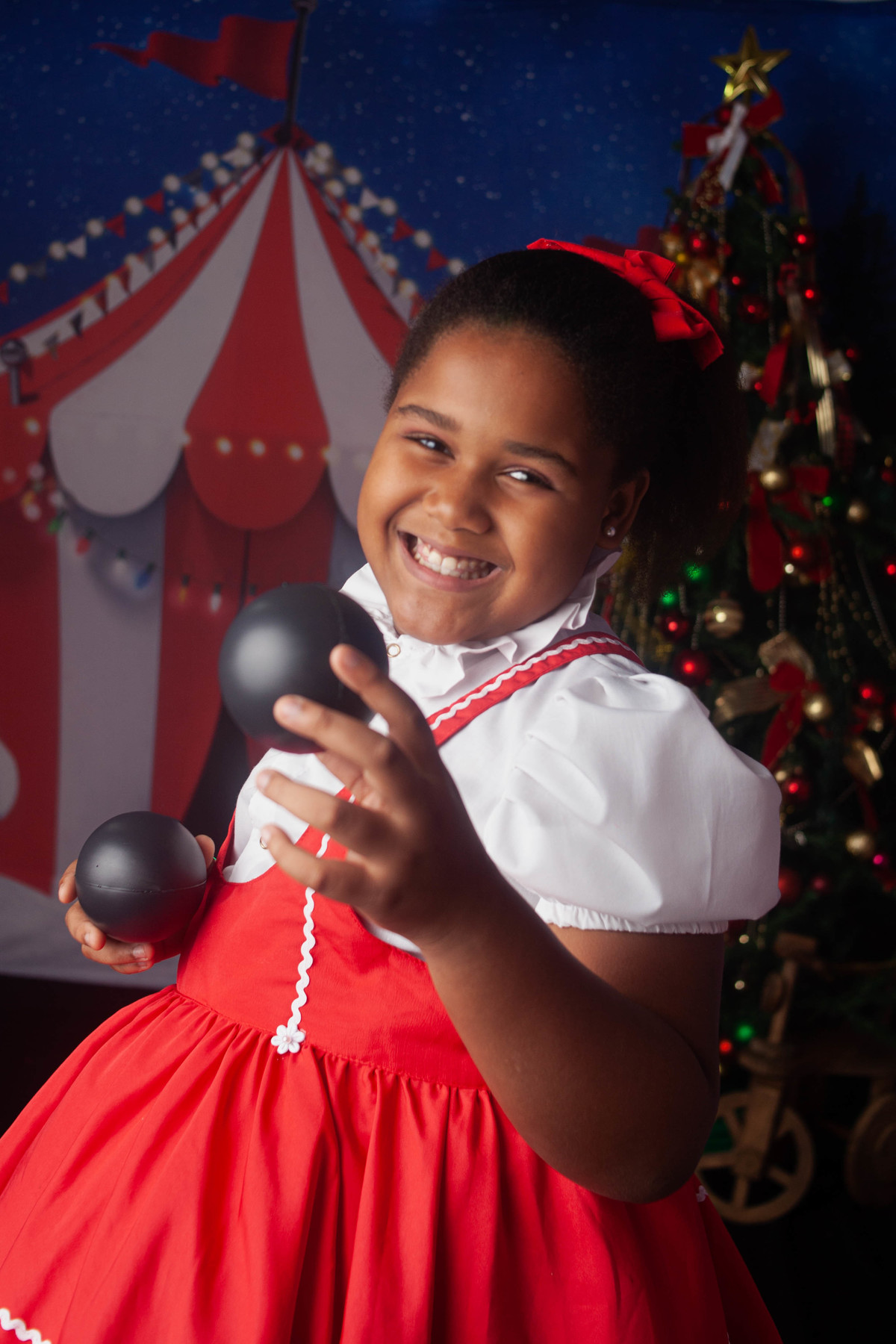 Sessão de fotos do Natal Circense 2022 no Bairro de Campo Grande -RJ 
