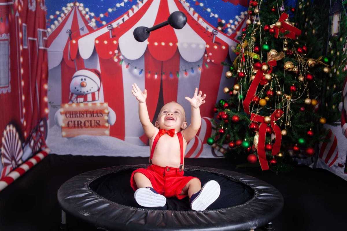 Sessão de fotos do Natal Circense 2022 no Bairro de Campo Grande -RJ