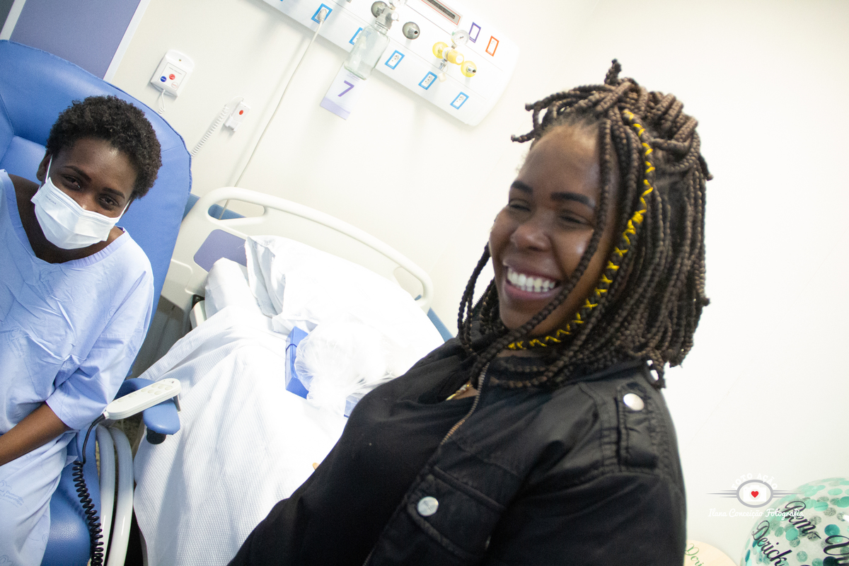 Fotografia do nascimento do Derick Kayodê no Domingos Lourenço Hospital e  Maternidade. 