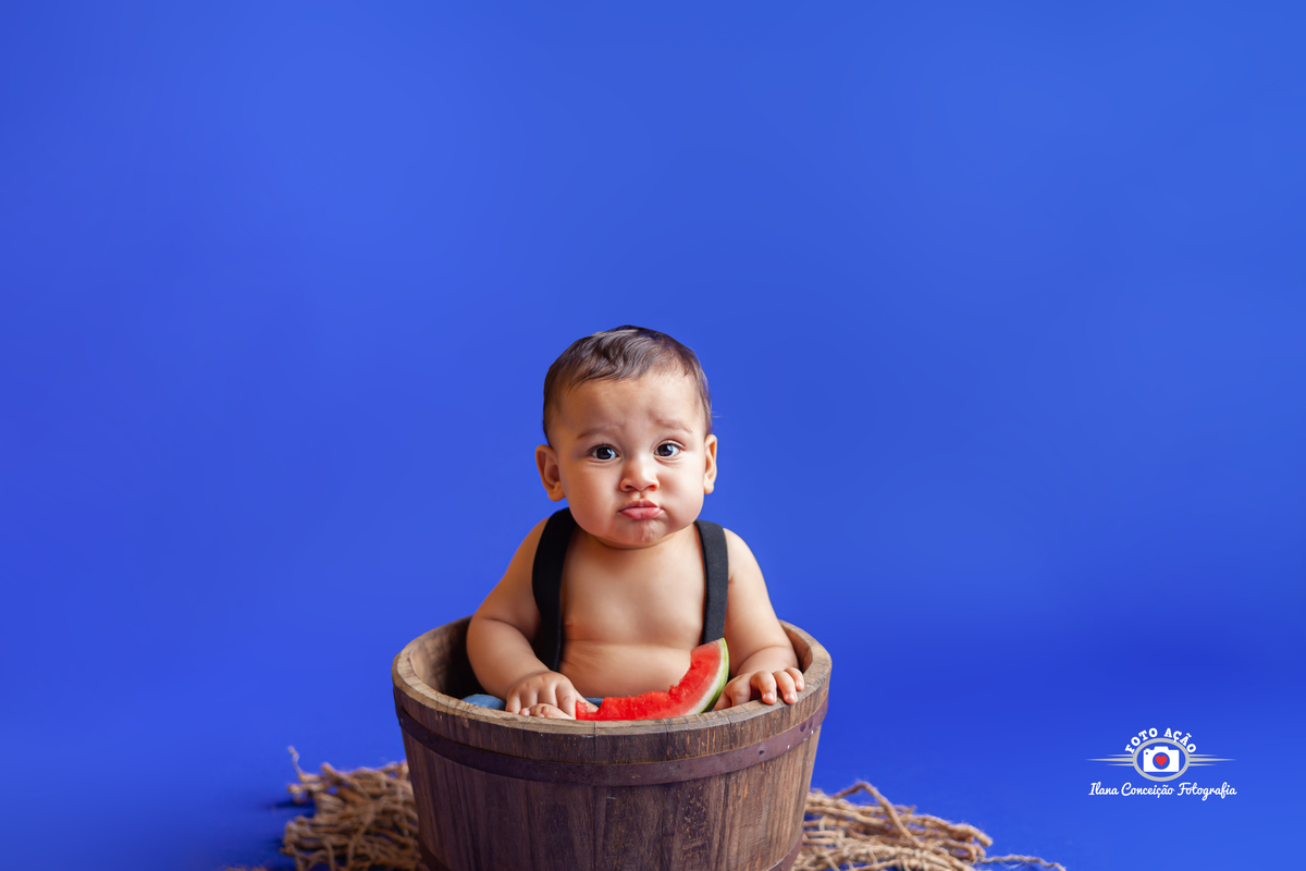 Sessão Frutinhas de acompanhamento infantil do Danilo com 8 meses no bairro de Campo Grande - RJ