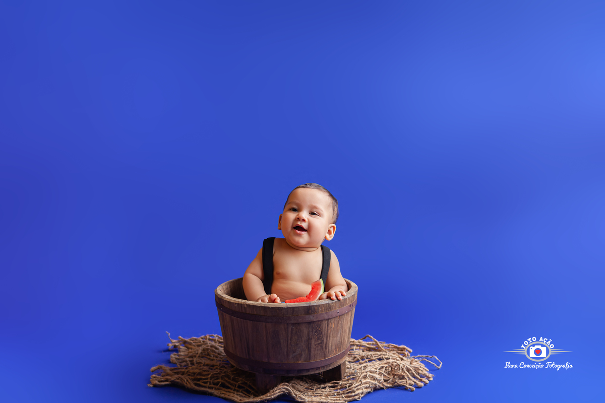 Sessão Frutinhas de acompanhamento infantil do Danilo com 8 meses no bairro de Campo Grande - RJ