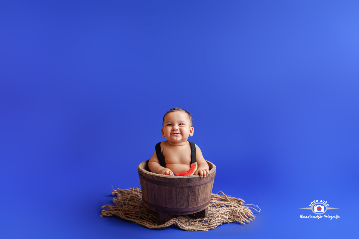 Sessão Frutinhas de acompanhamento infantil do Danilo com 8 meses no bairro de Campo Grande - RJ