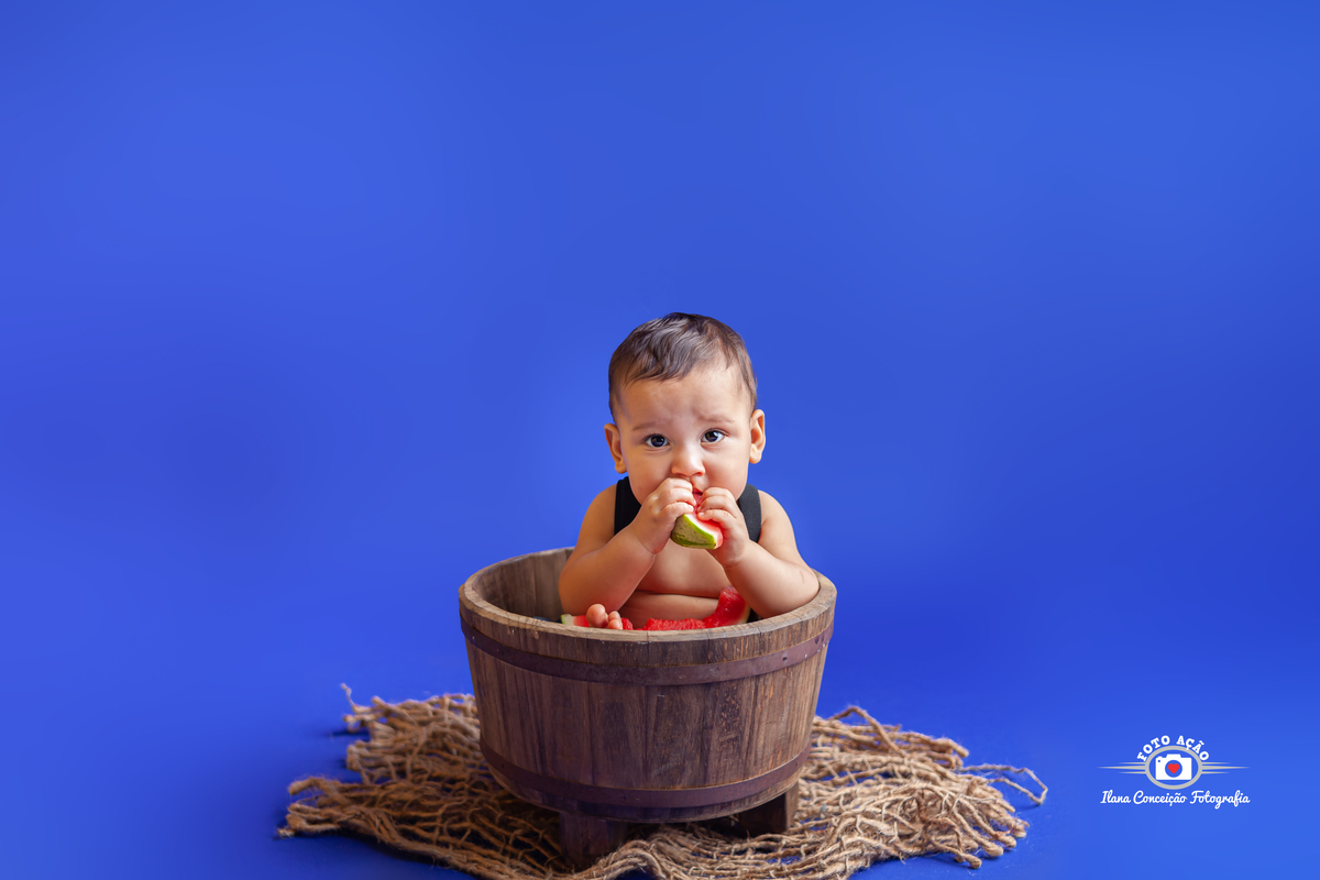 Sessão Frutinhas de acompanhamento infantil do Danilo com 8 meses no bairro de Campo Grande - RJ