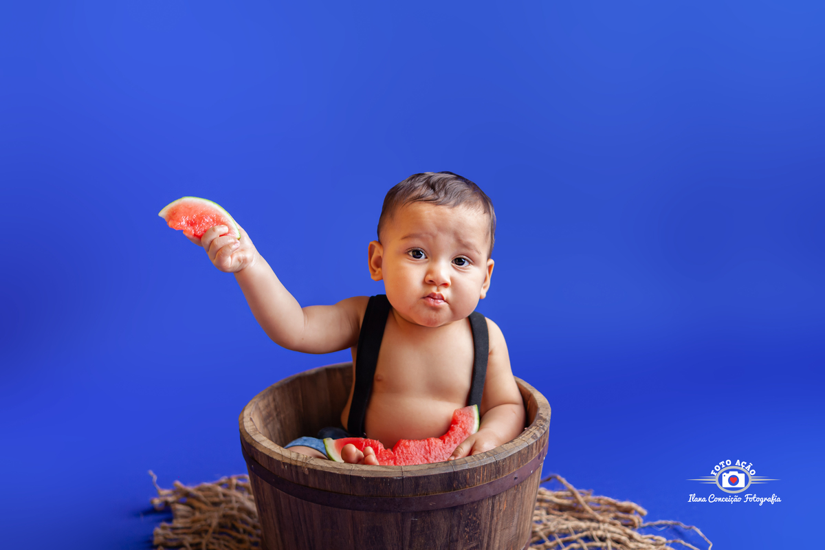 Sessão Frutinhas de acompanhamento infantil do Danilo com 8 meses no bairro de Campo Grande - RJ