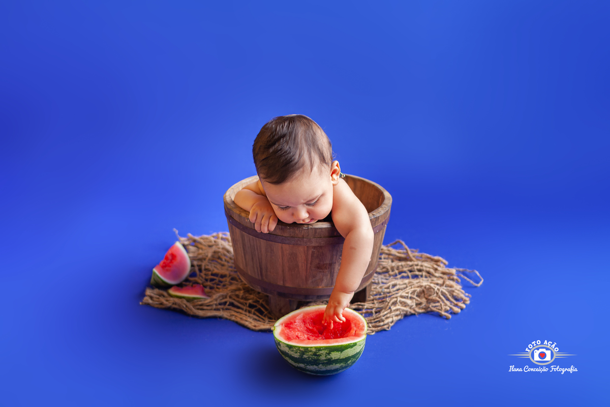 Sessão Frutinhas de acompanhamento infantil do Danilo com 8 meses no bairro de Campo Grande - RJ