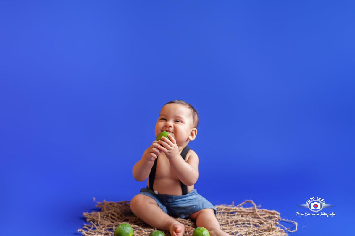 Sessão Frutinhas de acompanhamento infantil do Danilo com 8 meses no bairro de Campo Grande - RJ