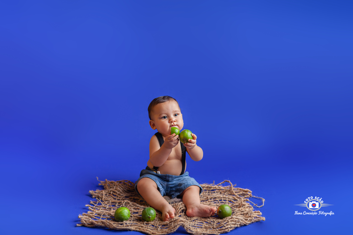 Sessão Frutinhas de acompanhamento infantil do Danilo com 8 meses no bairro de Campo Grande - RJ