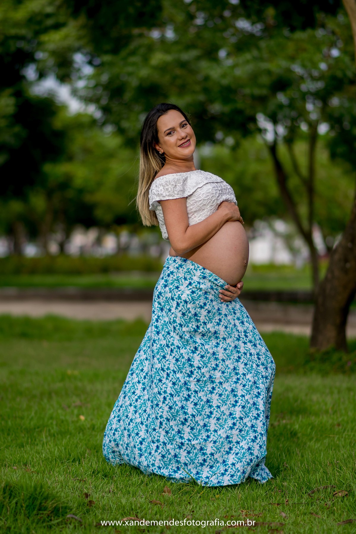 gestante jardim paisagem