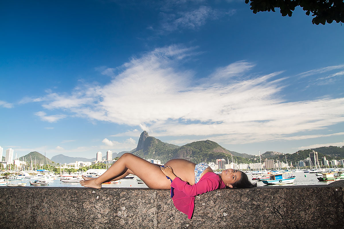 ensaio gestante na praia vermelha, urca, rio de janeiro, rj