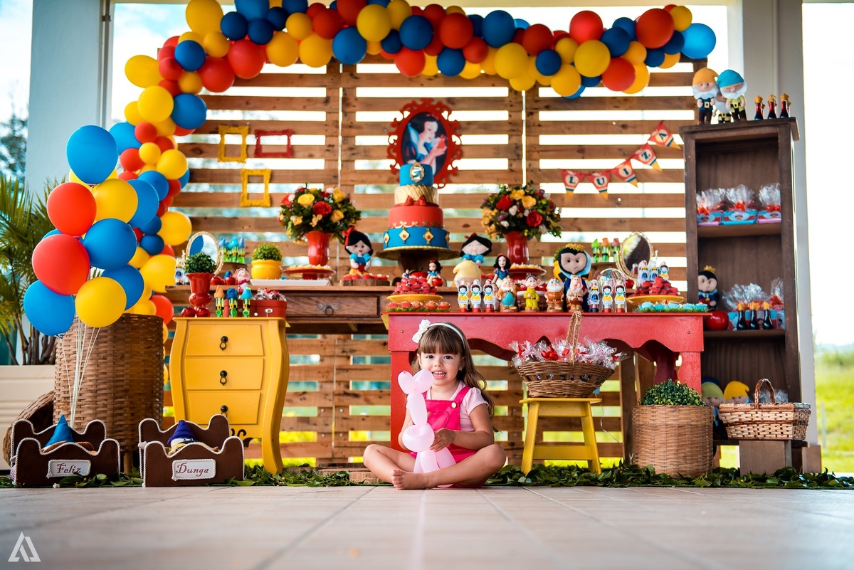 Aniversário Festa Infantil Branca de Neve Alex Jardim Fotografia Fotógrafo Resende Itatiaia Porto Real Quatis Barra Mansa Volta Redonda 