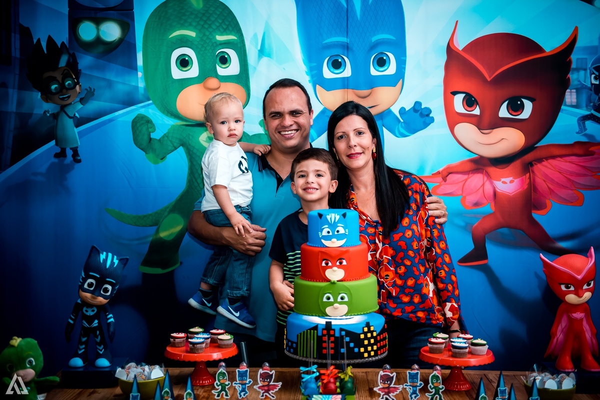 Aniversário Infantil PJ Masks Alex Jardim Fotografia Fotógrafo Resende Itatiaia Penedo Porto Real Quatis Barra Mansa Volta Redonda Buffet Pintou Alegria