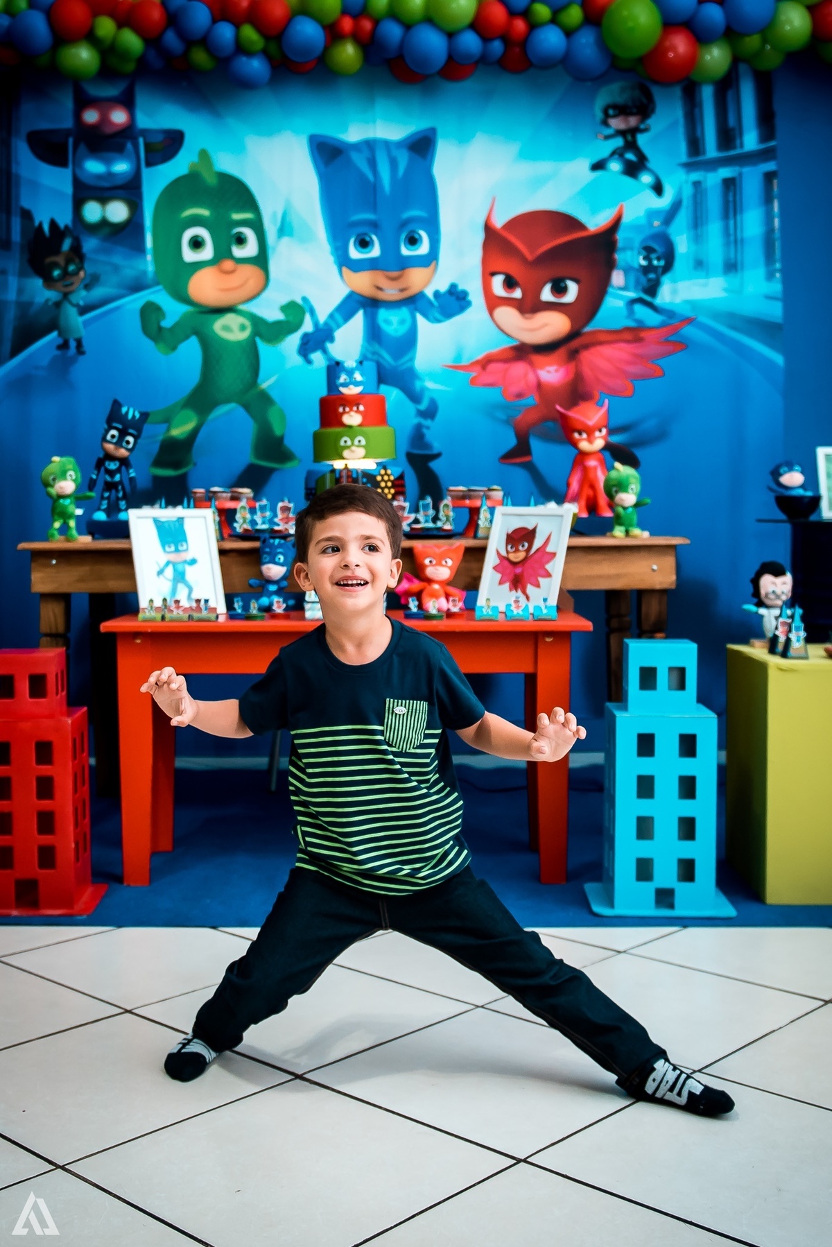 Aniversário Infantil PJ Masks Alex Jardim Fotografia Fotógrafo Resende Itatiaia Penedo Porto Real Quatis Barra Mansa Volta Redonda Buffet Pintou Alegria