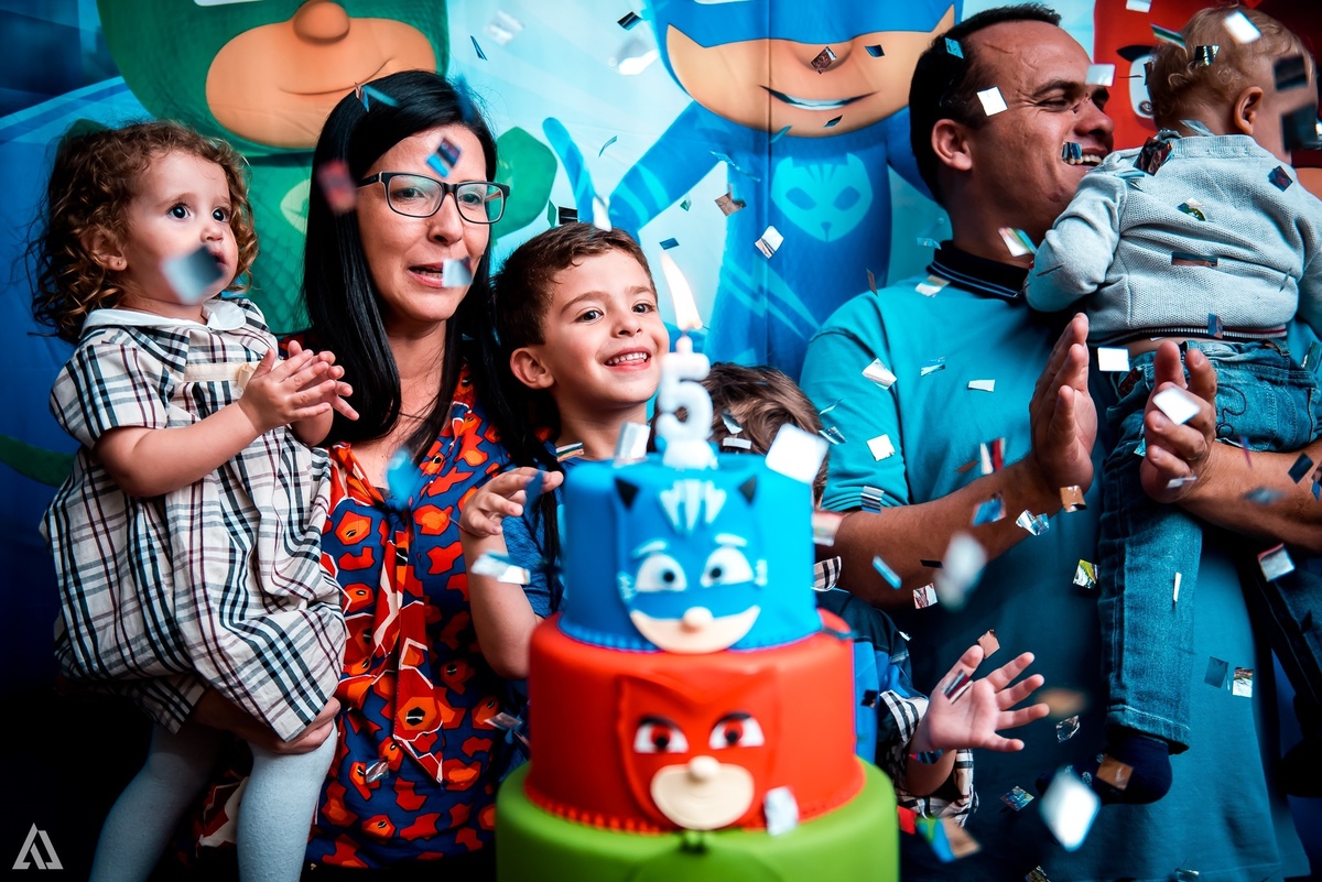 Aniversário Infantil PJ Masks Alex Jardim Fotografia Fotógrafo Resende Itatiaia Penedo Porto Real Quatis Barra Mansa Volta Redonda Buffet Pintou Alegria