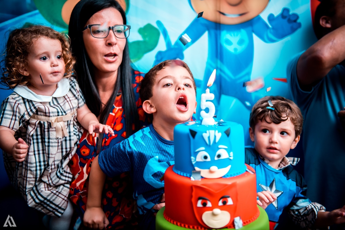 Aniversário Infantil PJ Masks Alex Jardim Fotografia Fotógrafo Resende Itatiaia Penedo Porto Real Quatis Barra Mansa Volta Redonda Buffet Pintou Alegria