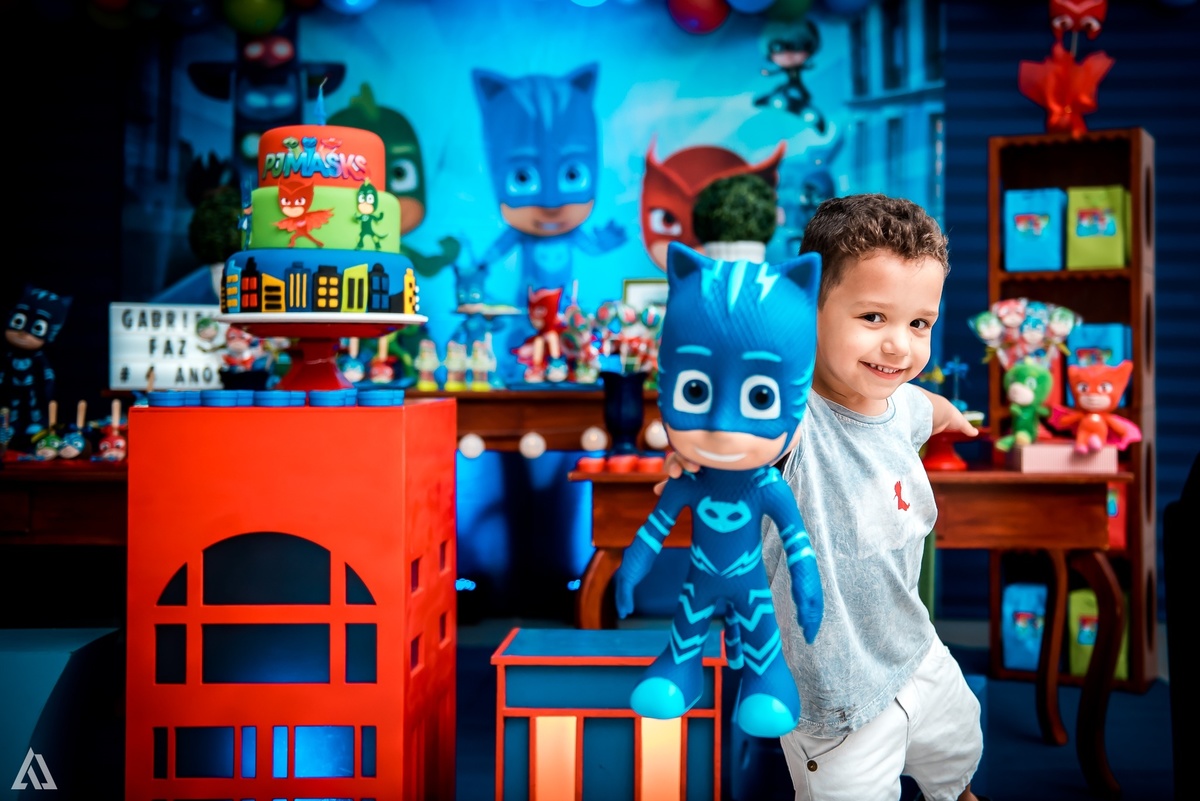 Aniversário Infantil PJ Masks Alex Jardim Fotografia Fotógrafo Resende Itatiaia Penedo Porto Real Quatis Barra Mansa Volta Redonda Celebrare Casa de Eventos