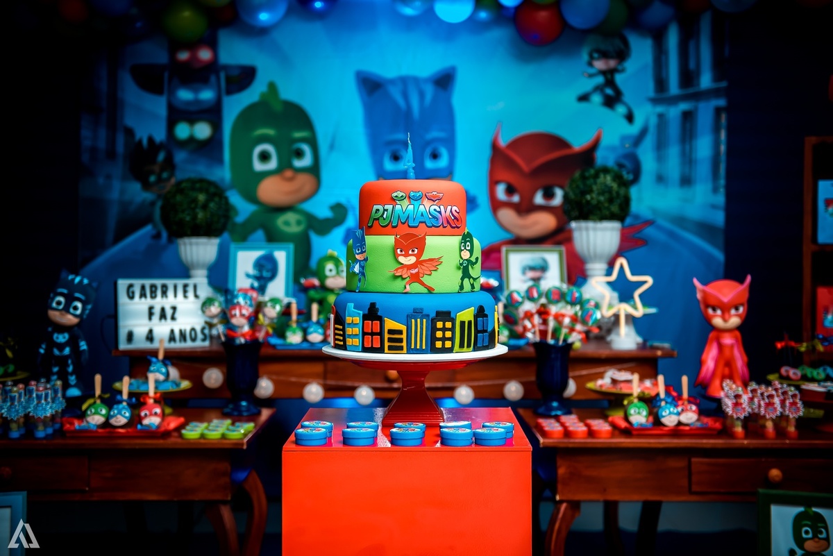 Aniversário Infantil PJ Masks Alex Jardim Fotografia Fotógrafo Resende Itatiaia Penedo Porto Real Quatis Barra Mansa Volta Redonda Celebrare Casa de Eventos