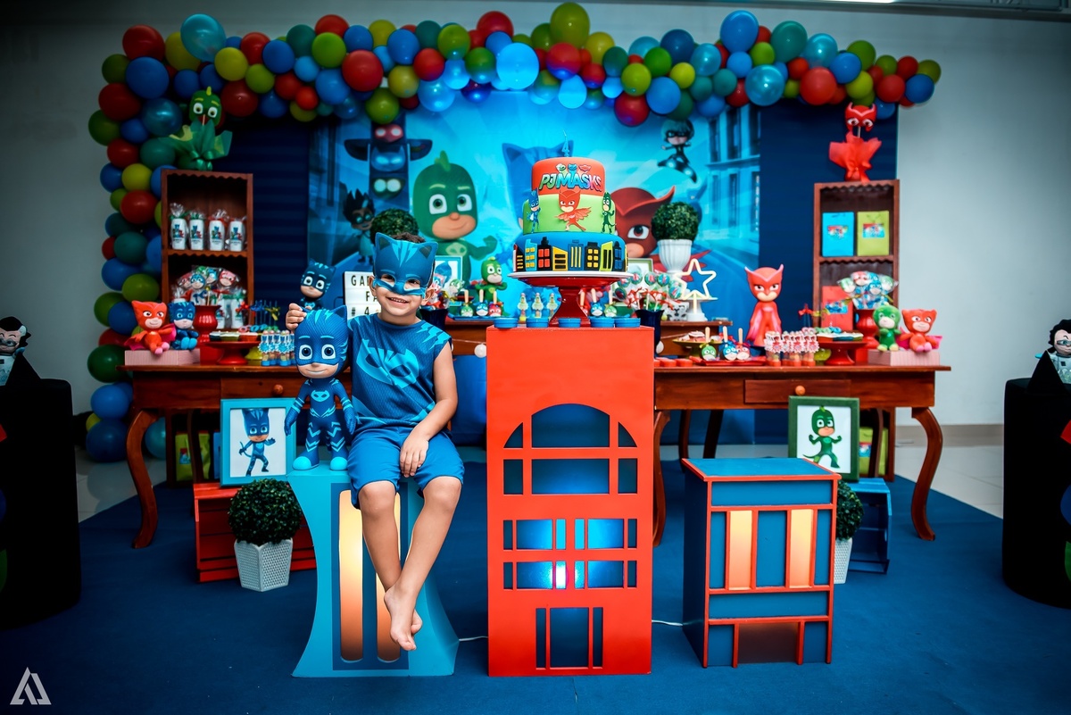 Aniversário Infantil PJ Masks Alex Jardim Fotografia Fotógrafo Resende Itatiaia Penedo Porto Real Quatis Barra Mansa Volta Redonda Celebrare Casa de Eventos