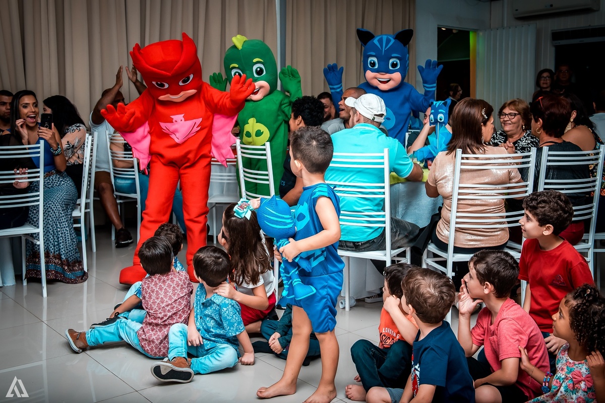 Aniversário Infantil PJ Masks Alex Jardim Fotografia Fotógrafo Resende Itatiaia Penedo Porto Real Quatis Barra Mansa Volta Redonda Celebrare Casa de Eventos