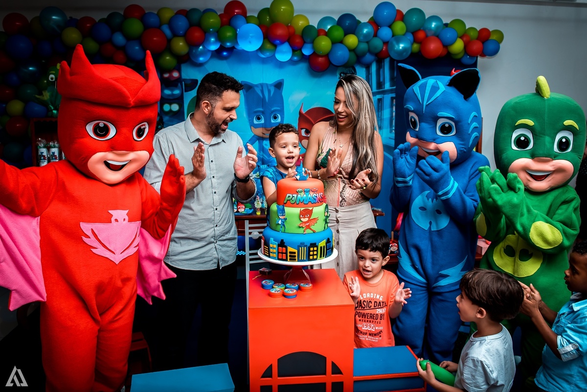 Aniversário Infantil PJ Masks Alex Jardim Fotografia Fotógrafo Resende Itatiaia Penedo Porto Real Quatis Barra Mansa Volta Redonda Celebrare Casa de Eventos