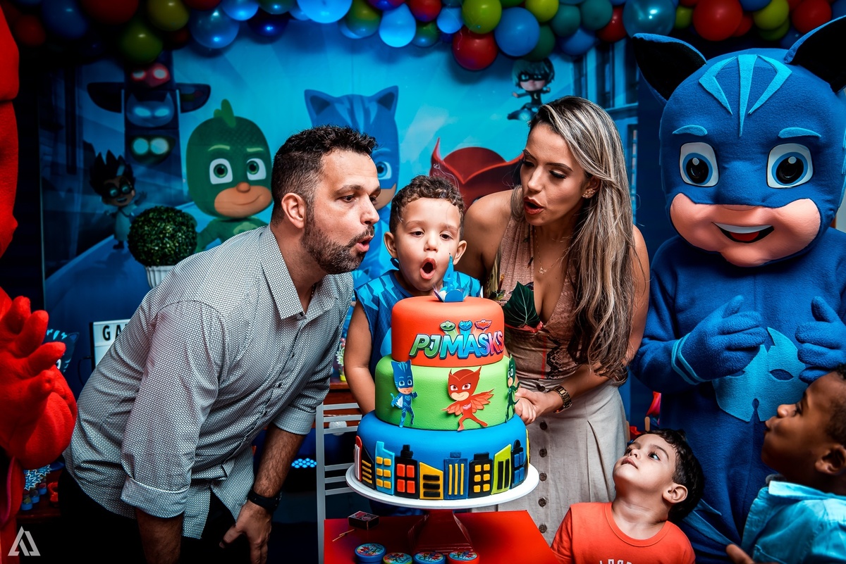 Aniversário Infantil PJ Masks Alex Jardim Fotografia Fotógrafo Resende Itatiaia Penedo Porto Real Quatis Barra Mansa Volta Redonda Celebrare Casa de Eventos